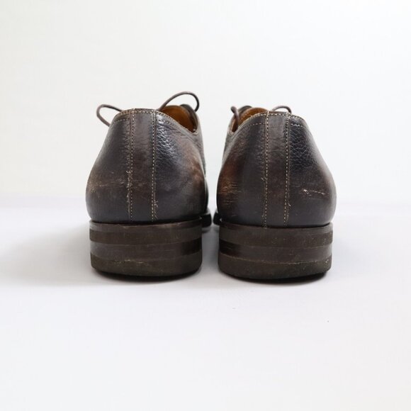 MAGNANNI FLEX Leather Brown Pebbled Leather Oxford Size 9.5 M Spain‎ LONG Laces main image 10
